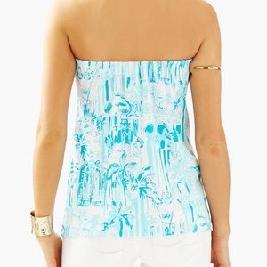 Lilly Pulitzer Tyra Strapless Printed Tube Top XS
in Resort White La Via Loca